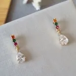 BRINCO OURO PINO GOTA ZIRC R	