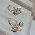 BRINCO OURO TRANQ CORA COLOR	