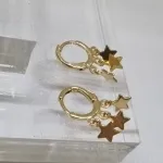 BRINCO OURO TRANQUETA ESTRELAS	
