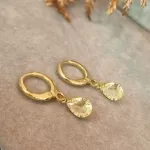 BRINCO OURO TRANQUETA GOTA AMARELA	