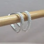 BRINCO PRATA ARGOLA C ZIRCS G	