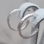 BRINCO PRATA ARGOLA DIAMANTADA M	