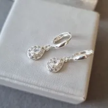 BRINCO PRATA ARGOLA GOTA ZIRC	