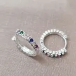 BRINCO PRATA ARGOLA M COLOR