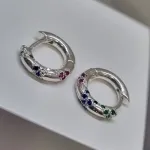 BRINCO PRATA ARGOLA TUBO COLOR P	