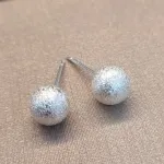 BRINCO PRATA BOLA CRAQUELADA G