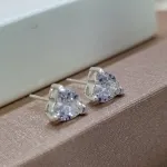 BRINCO PRATA CORAÇÃO CRISTAL B	