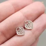BRINCO PRATA CORAÇÃO FECHADURA