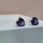BRINCO PRATA CORAÇÃO TANZANITA B