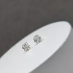 BRINCO PRATA CRISTAL QUADRADO	
