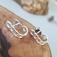 BRINCO PRATA EAR HOOK CORRENTE CHAPADA