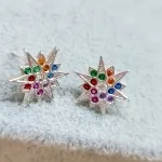 BRINCO PRATA FASH COLOR