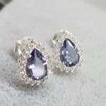 BRINCO PRATA GOTA Z TANZANITA