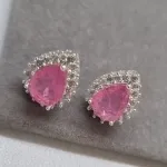 BRINCO PRATA LUX GOTA PINK FUSION	
