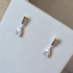 BRINCO PRATA PINO GOTA ZIRC R	