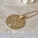 COLAR OURO ARVORE DA VIDA CORAÇÃO	