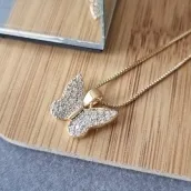 COLAR OURO BORBOLETA CRAV	