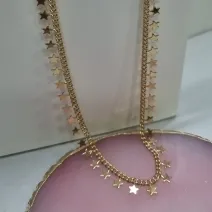 COLAR OURO CHOKER ESTRELAS FIXAS	