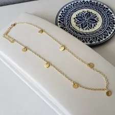 COLAR OURO CHOKER MOEDA 1