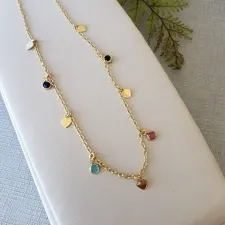 COLAR OURO CHOKER PING COLOR