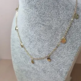 COLAR OURO CHOKER PING CORA