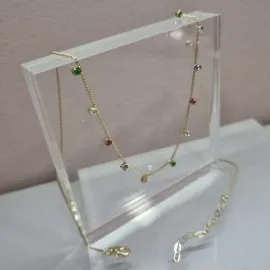 COLAR OURO CHOKER PONTO LUZ R	