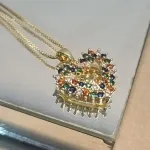 COLAR OURO CORA RAINBOW	