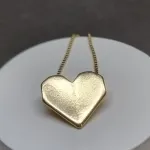 COLAR OURO CORAÇÃO ORIGAMI