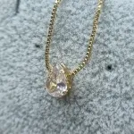COLAR OURO GOTINHA CRISTAL	