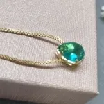 COLAR OURO GOTINHA ESMERALDA COL	