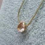 COLAR OURO GOTINHA ROSINHA	