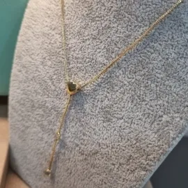 COLAR OURO GRAVATINHA CORAÇÃO	