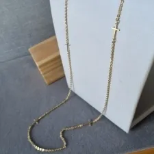 COLAR OURO LONGO CRUZ	