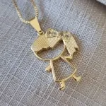 COLAR OURO MENINA LAÇO