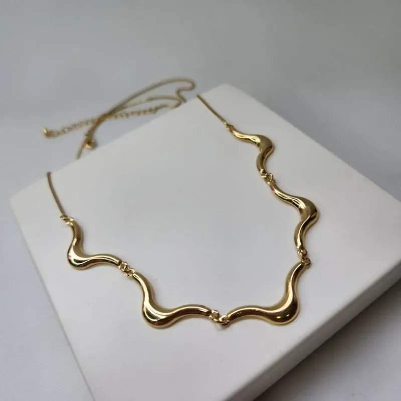 COLAR OURO ONDAS