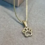 COLAR OURO PATA PET	