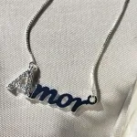 COLAR PRATA AMOR ZIRC