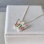 COLAR PRATA BORBOLETA CRAV R 	