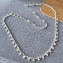 COLAR PRATA CHOKER BOLINHA CHAPADA