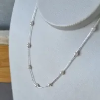 COLAR PRATA CHOKER BOLINHA PÉROLA	