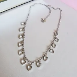 COLAR PRATA CHOKER CORAÇÃO VAZADO
