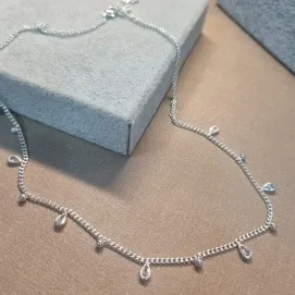 COLAR PRATA CHOKER GOTINHAS FIXAS	