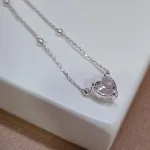 COLAR PRATA CORAÇÃO CRISTAL B	