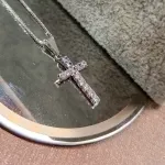 COLAR PRATA CRUZ ZIRC CRAV
