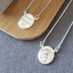 COLAR PRATA ESCAPULÁRIO OVAL