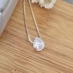 COLAR PRATA GOTINHA CRISTAL