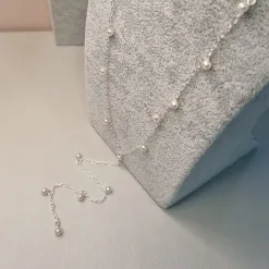 COLAR PRATA GRAVAT PÉROLAS PING