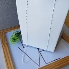 COLAR PRATA LONGO BOLINHAS MINI