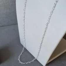 COLAR PRATA LONGO CORAÇÃO VAZ	