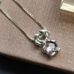 COLAR PRATA MENINA ROSINHA